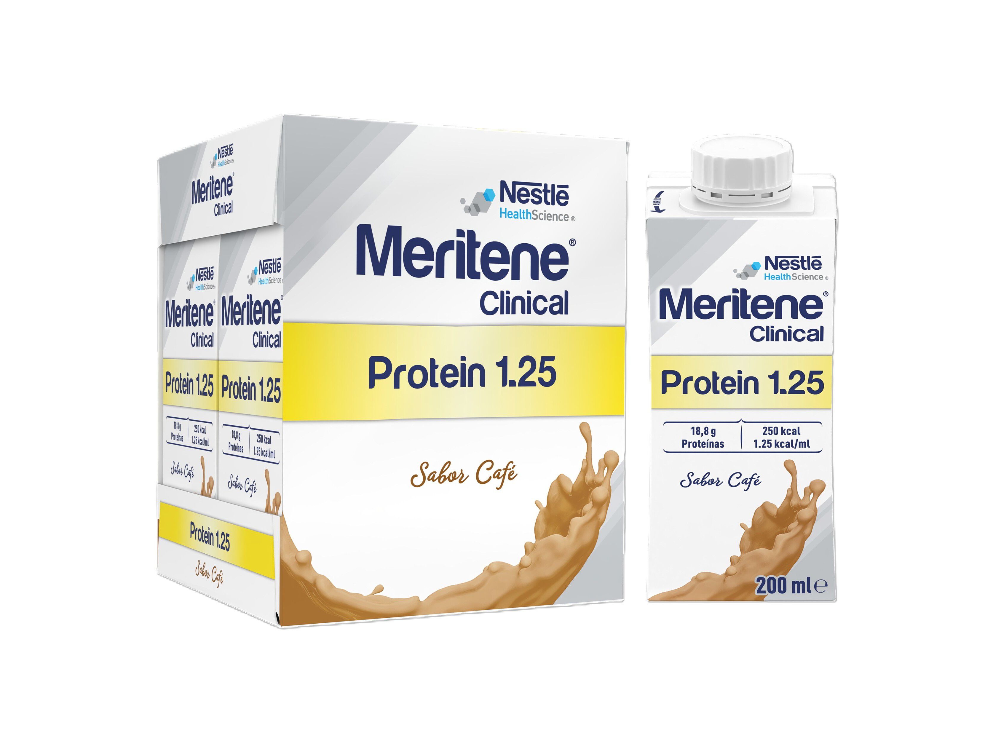 SUPLEMENTO MERITENE PROTEIN CAF&Eacute; 1.25 4X200ML image number 0