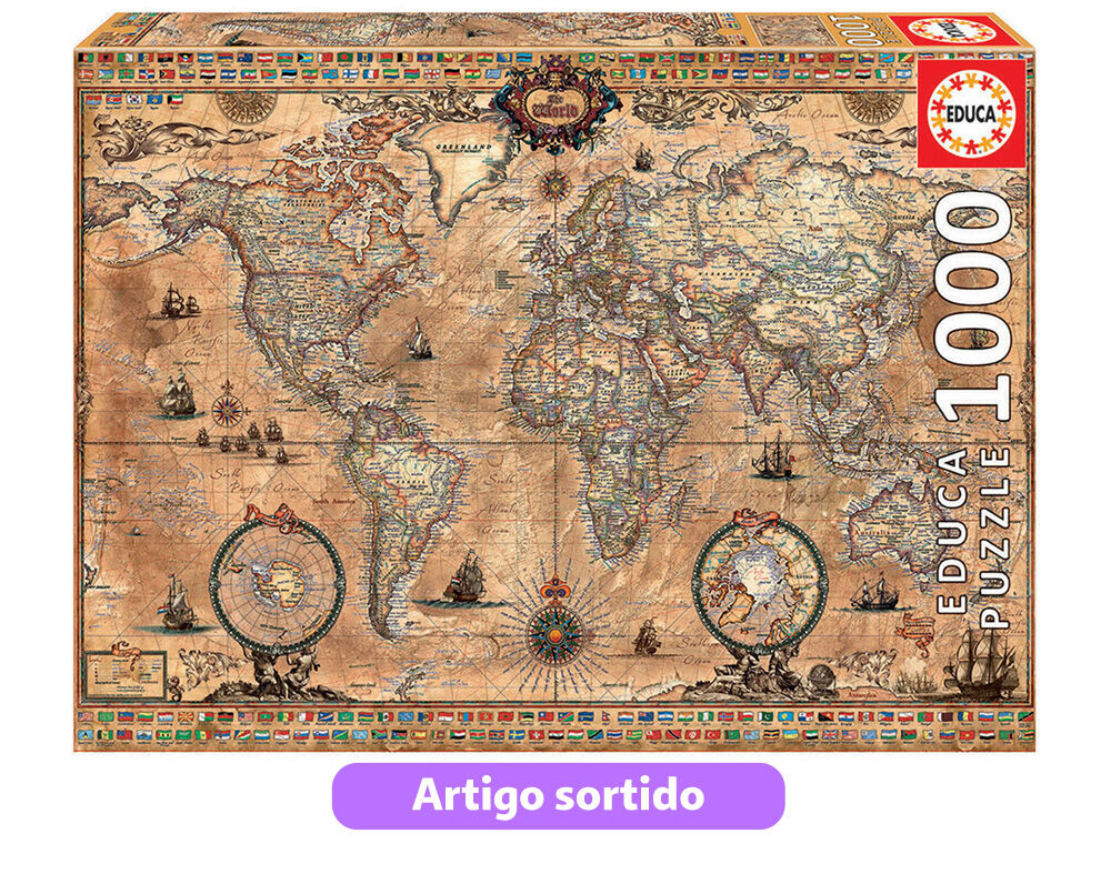 PUZZLES EDUCA 1000 PE&Ccedil;AS MODELOS SORTIDOS image number 0