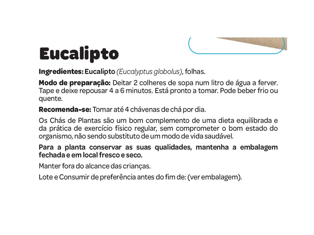 CH&Aacute; SALUTEM EM SACO EUCALIPTO 45G image number 1