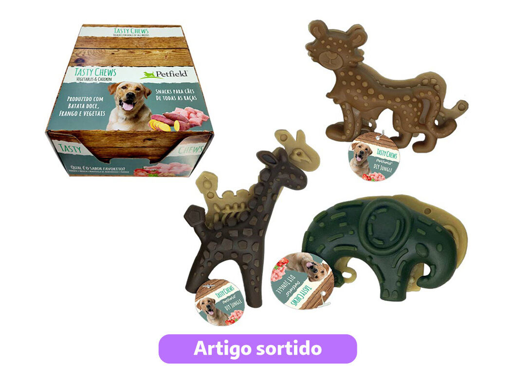 SNACKS PARA C&Atilde;O PETFIELD TASTY CHEW JUNGLE DIY MODELOS SORTIDOS image number 0