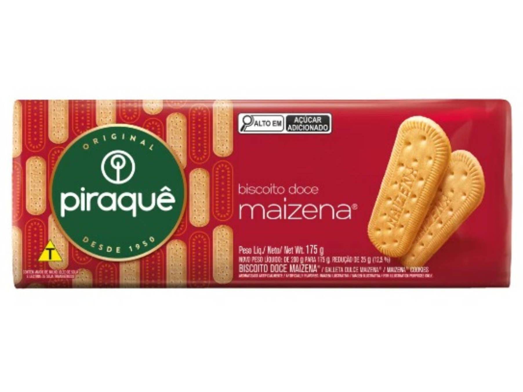 BISCOITO PIRAQU&Ecirc; MAIZENA 175G image number 0