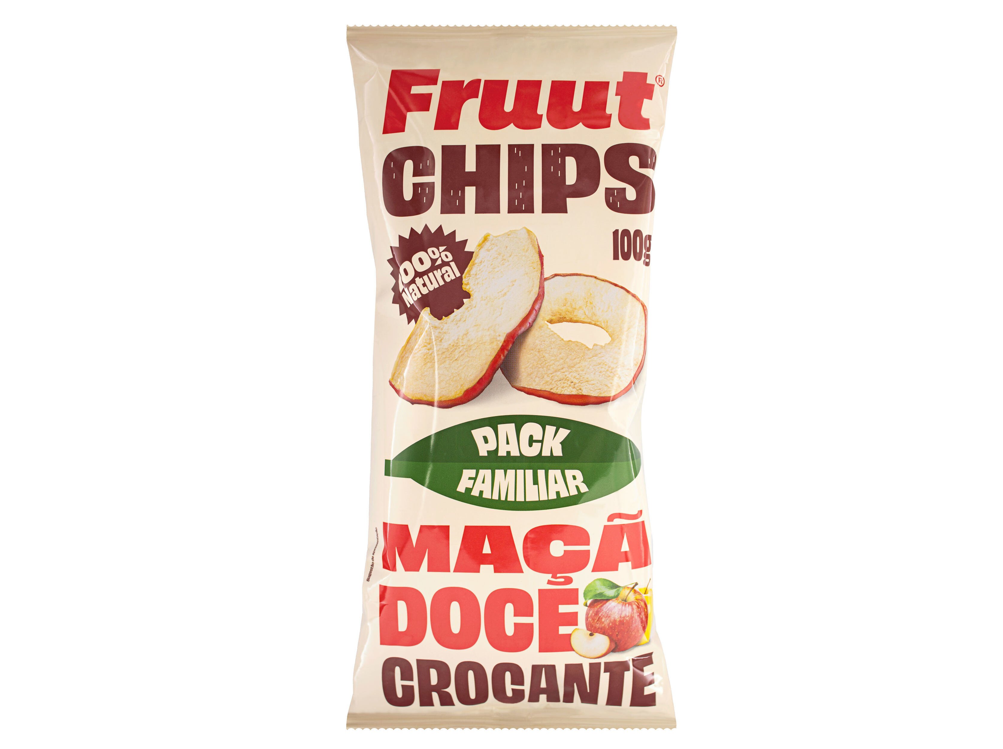 SNACK FRUUT MA&Ccedil;&Atilde; MIX SEM A&Ccedil;&Uacute;CAR 100G