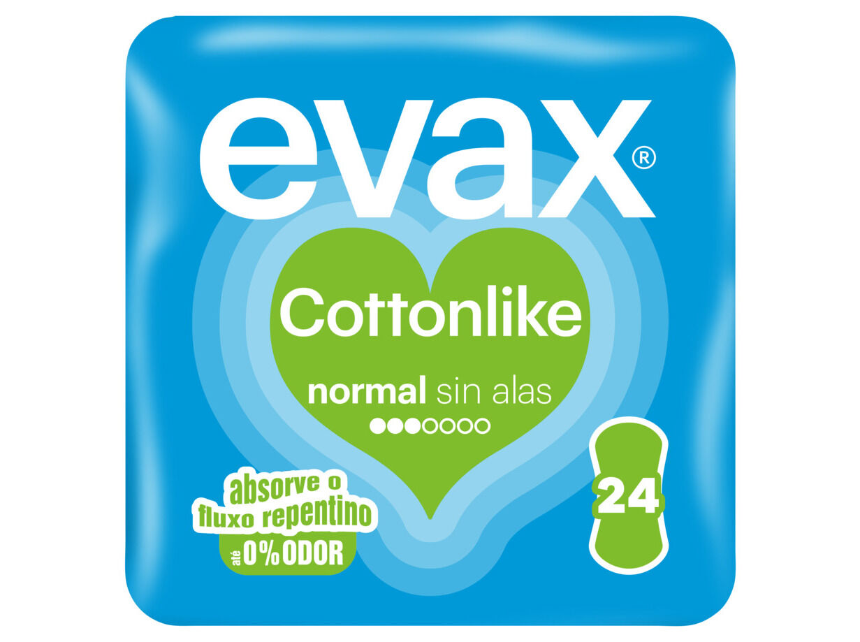 PENSOS HIGI&Eacute;NICOS EVAX COTTONLIKE NORMAL 24UN