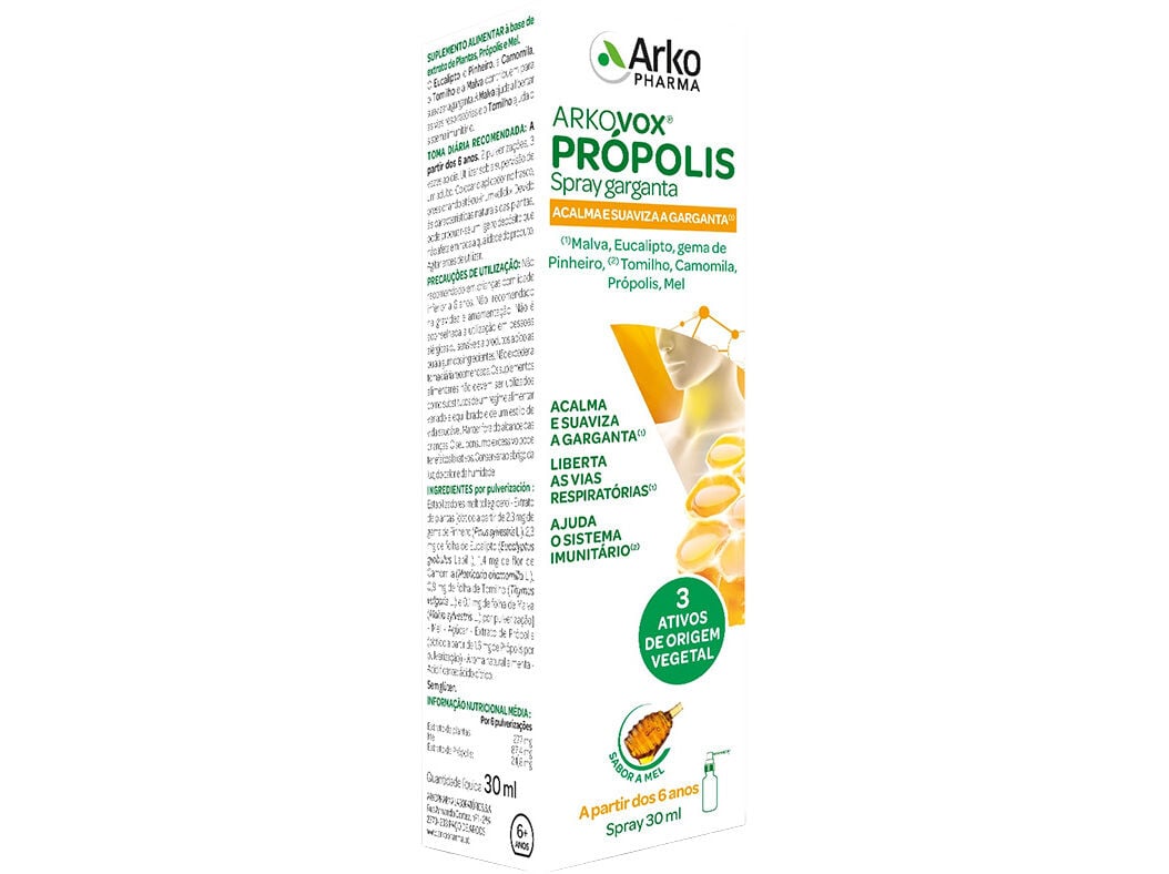 SPRAY ARKOVOX GARGANTA PROPOLIS E MEL 30ML