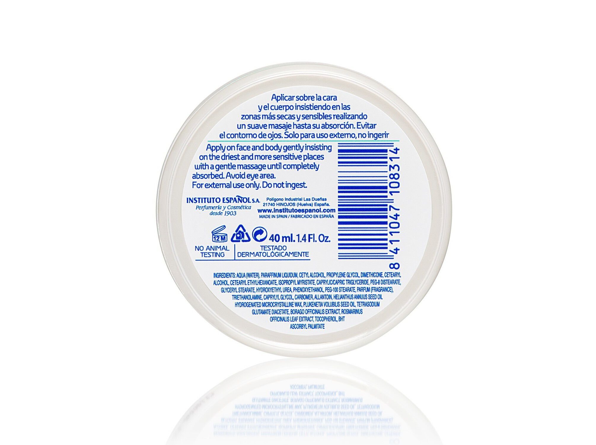 CREME CORPO INSTITUTO ESPA&Ntilde;OL PELES AT&Oacute;PICAS 40 ML image number 1