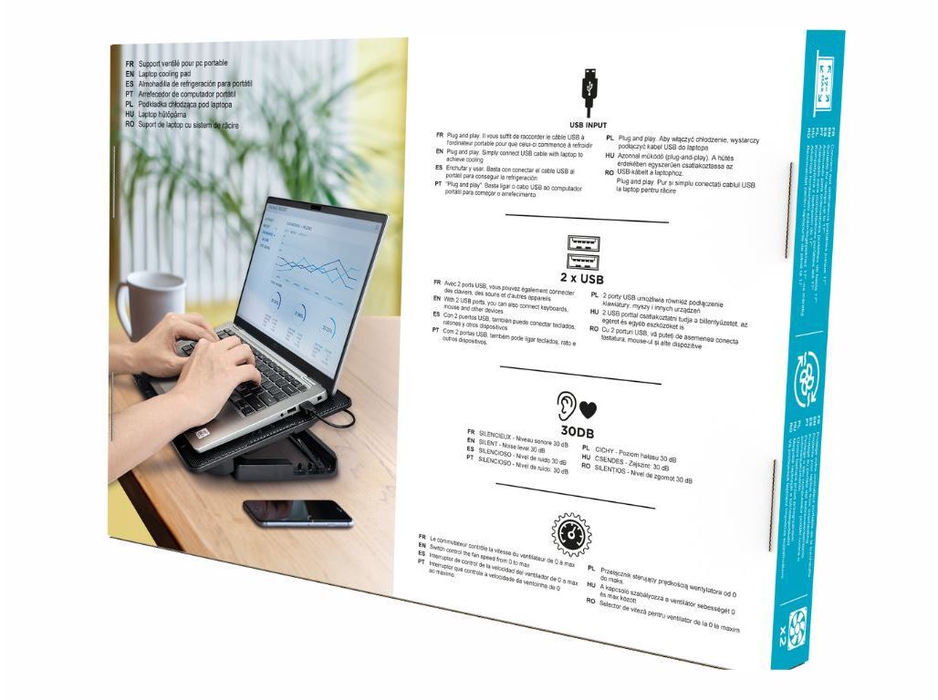 BASE DE REFRIGERA&Ccedil;&Atilde;O PARA PC QILIVE Q.32982 (2 VENTOINHAS LIGA&Ccedil;&Atilde;O USB) image number 2