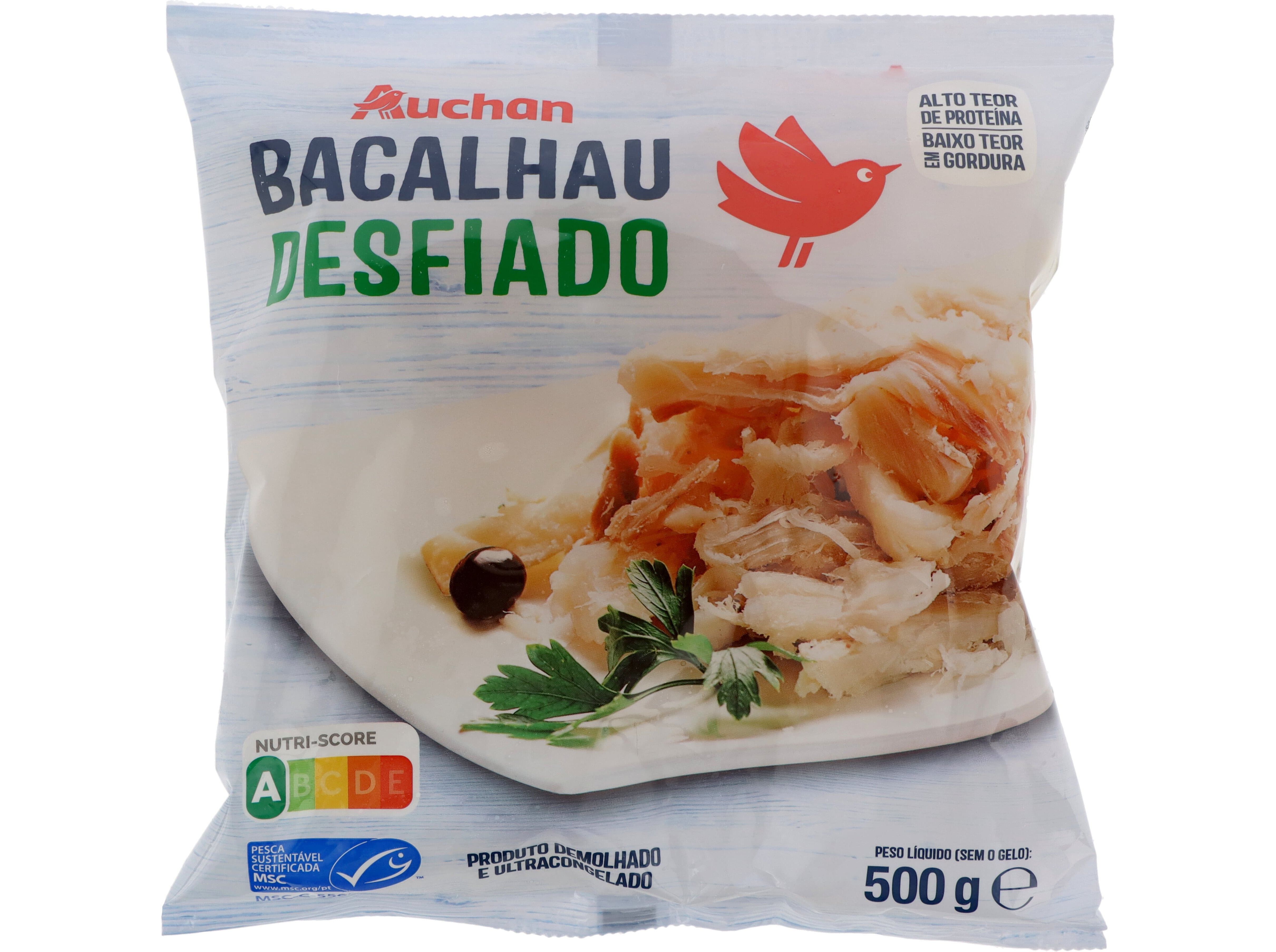 BACALHAU DEMOLHADO AUCHAN DESFIADO MSC 500G