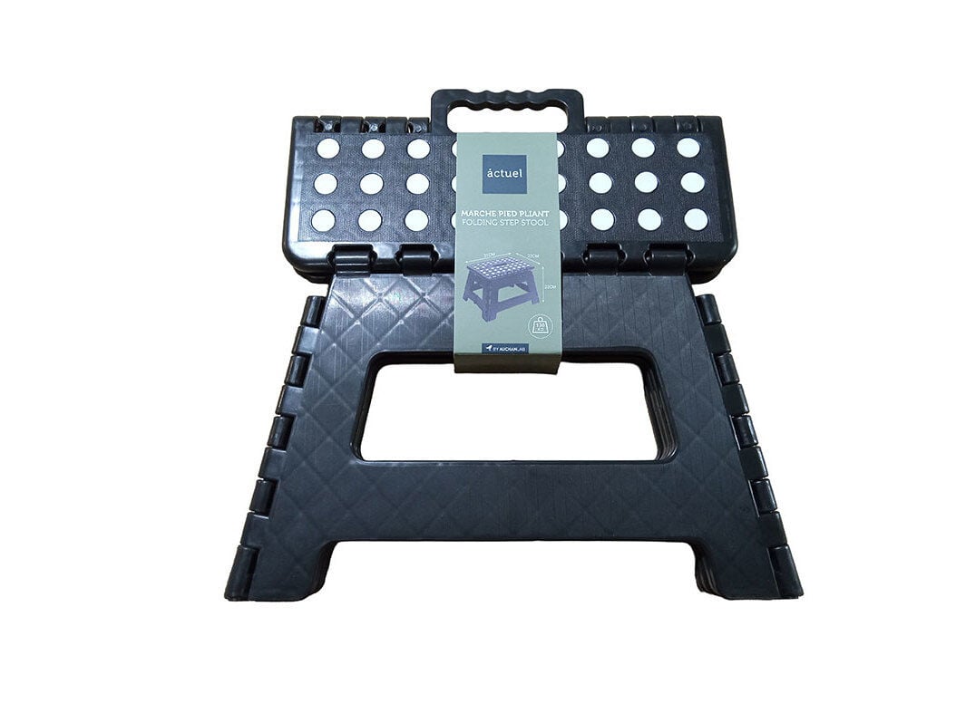 BANCO DOBR&Aacute;VEL ACTUEL PL&Aacute;STICO PRETO 31X24X22 HSH26