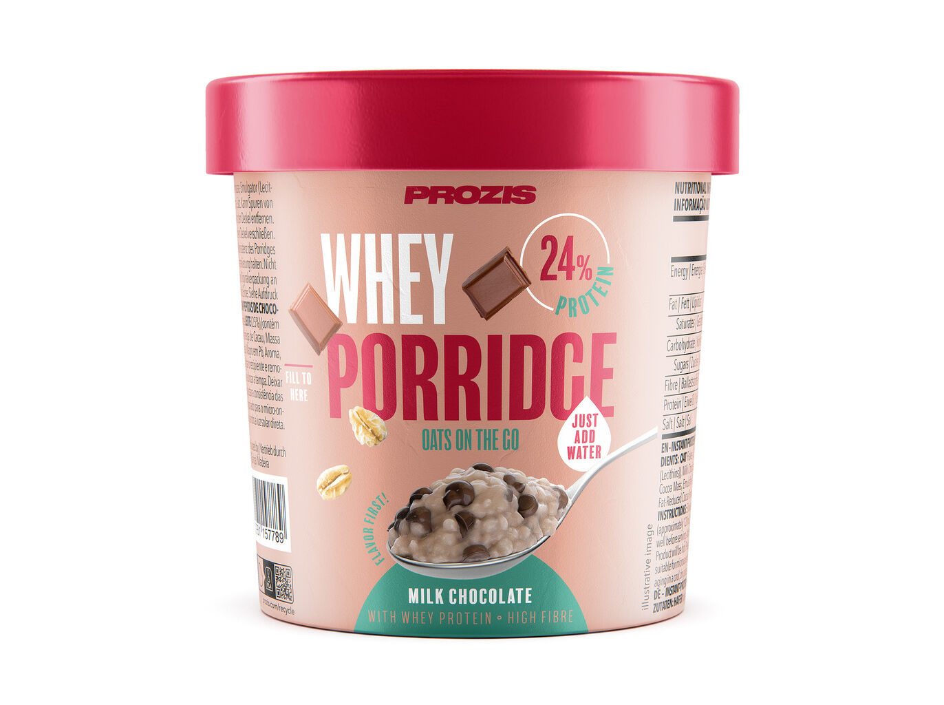 PAPAS DE AVEIA COM WHEY PROZIS CHOCOLATE 60 G