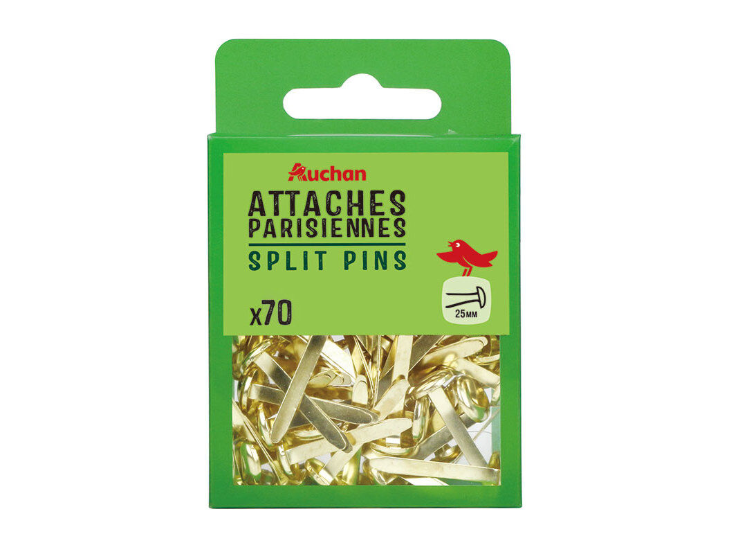ATACHES AUCHAN 25MM 70 UNIDADES