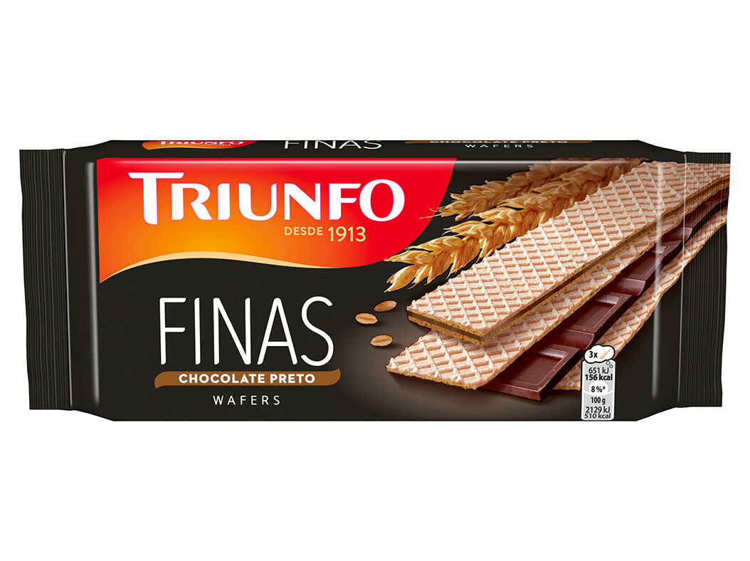 WAFFERS TRIUNFO FINAS CHOCOLATE NEGRO 92 G image number 0