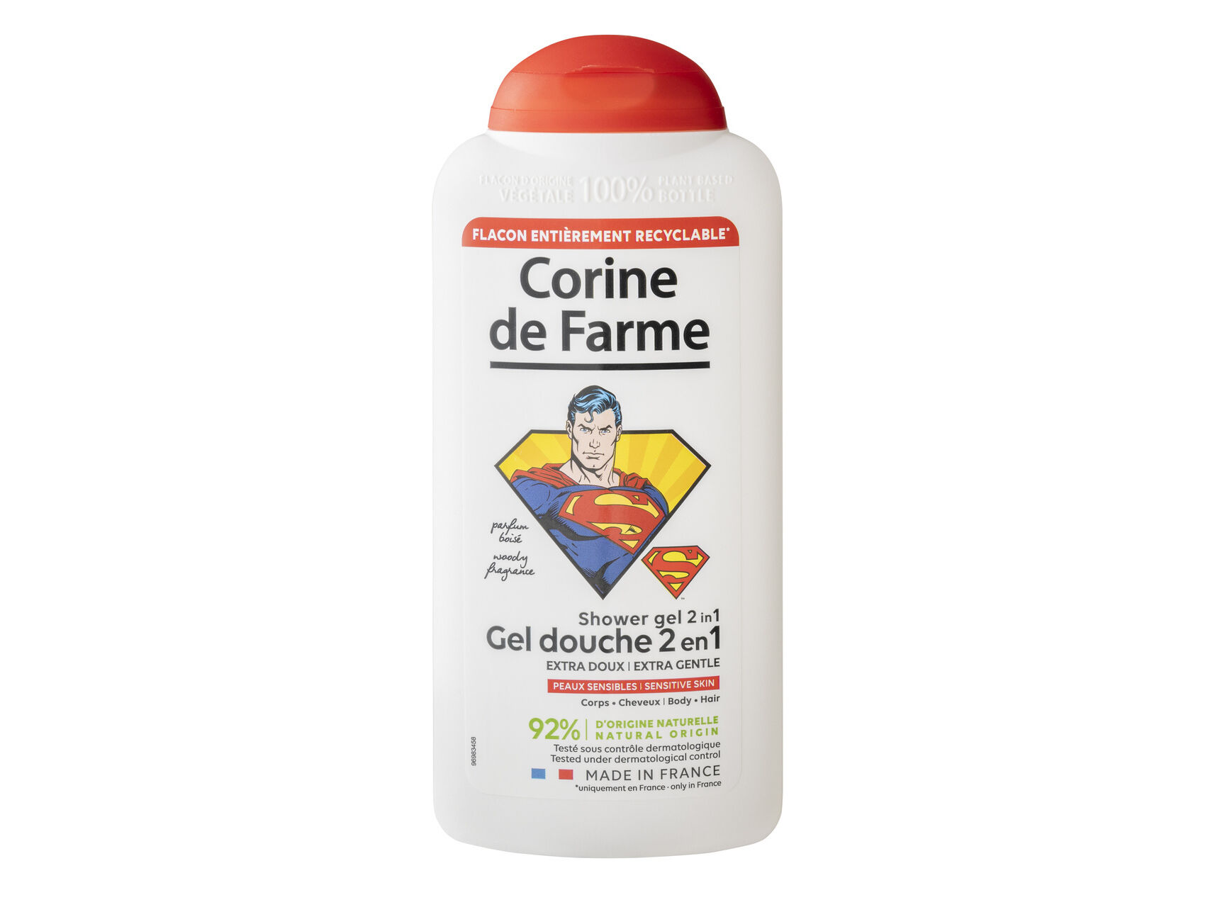GEL DE DUCHE CORINE DE FARME 2 EM 1 SUPER HOMEM 300 ML image number 0