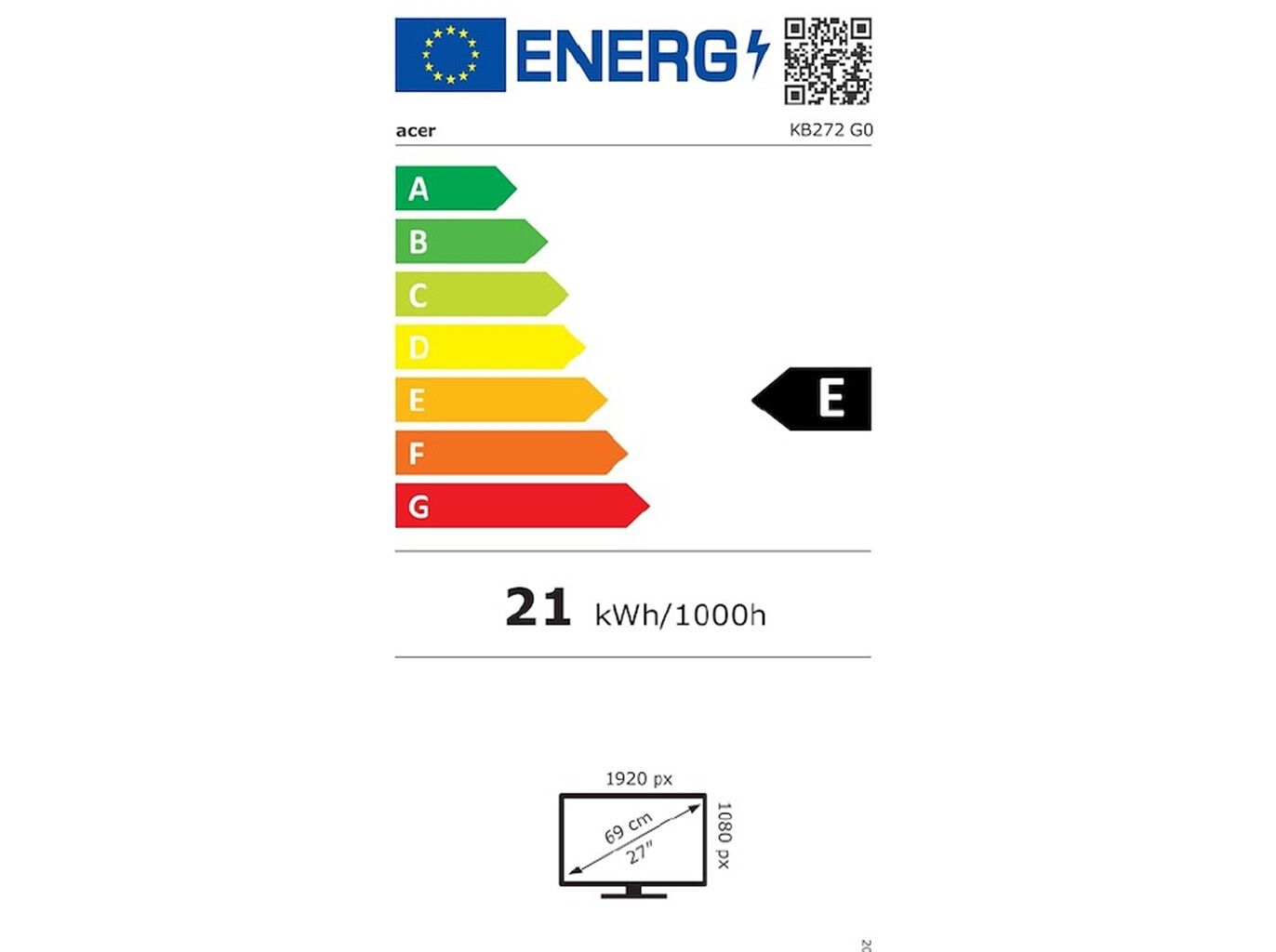 MONITOR ACER KB272G0BI (27" FHD 120HZ) image number 3