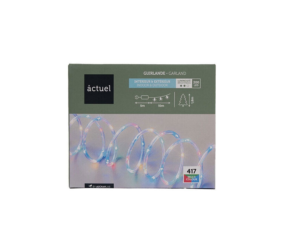 LUZES NATAL ACTUEL INTERIOR E EXTERIOR MULTICOR 200 LED image number 1