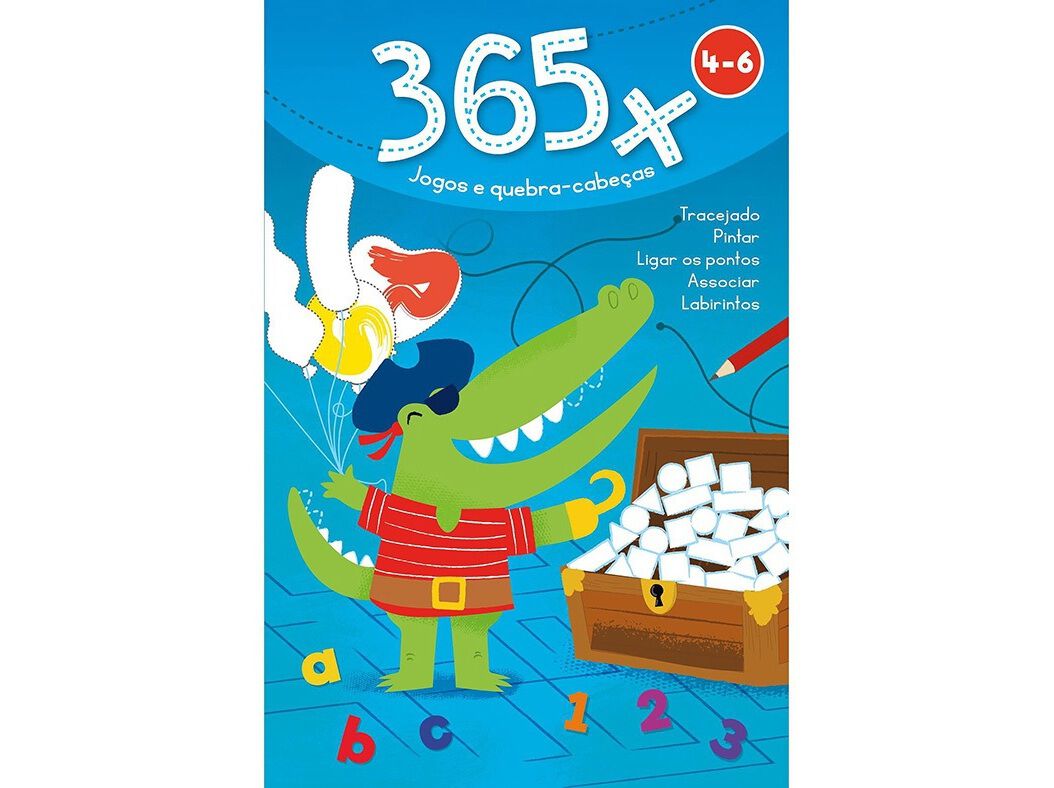 LIVRO 365 JOGOS E QUEBRA-CABE&Ccedil;AS 4-6 ANOS image number 0