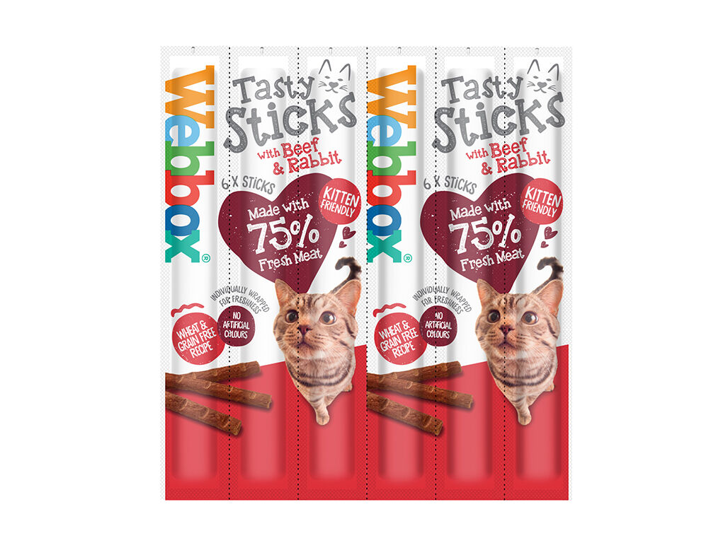 SNACK GATO WEBBOX VACA ECOELHO PACK 6 UNIDADES image number 1