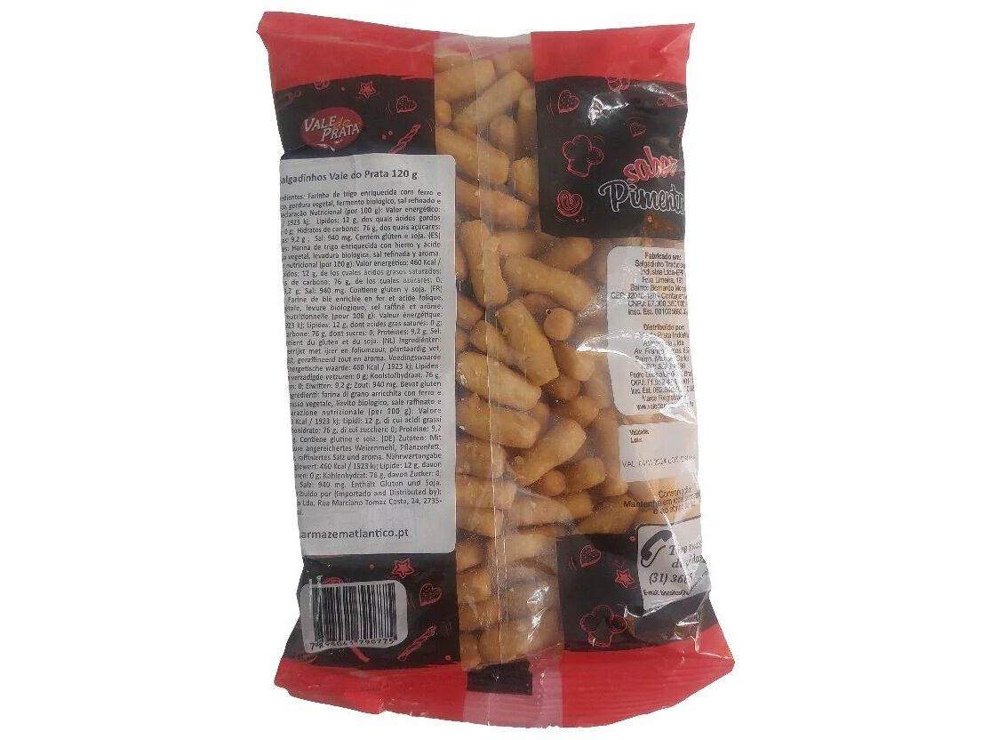 SALGADINHOS VALE DO PRATA SABOR PIMENTA 120 G image number 1