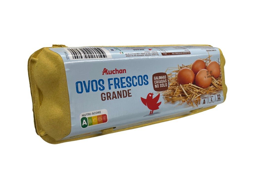 OVOS AUCHAN GALINHAS SOLO CLASSE L UMA D&Uacute;ZIA