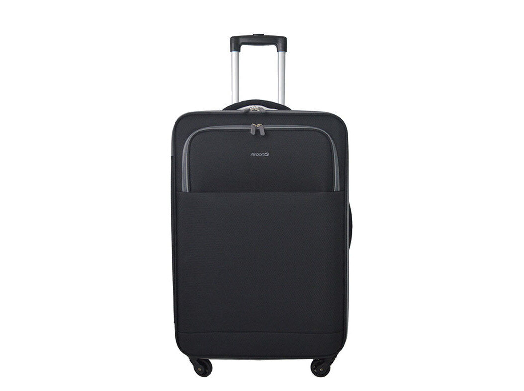 MALA DE VIAGEM FLEX&Iacute;VEL AIRPORT PRETO 4 RODAS 50X77X30CM image number 0