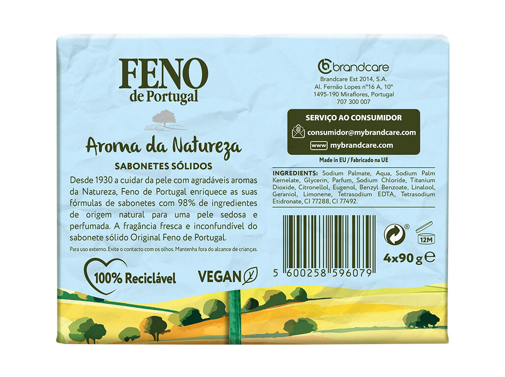 SABONETE S&Oacute;LIDO REGULAR FENO DE PORTUGAL 4X90 G image number 1