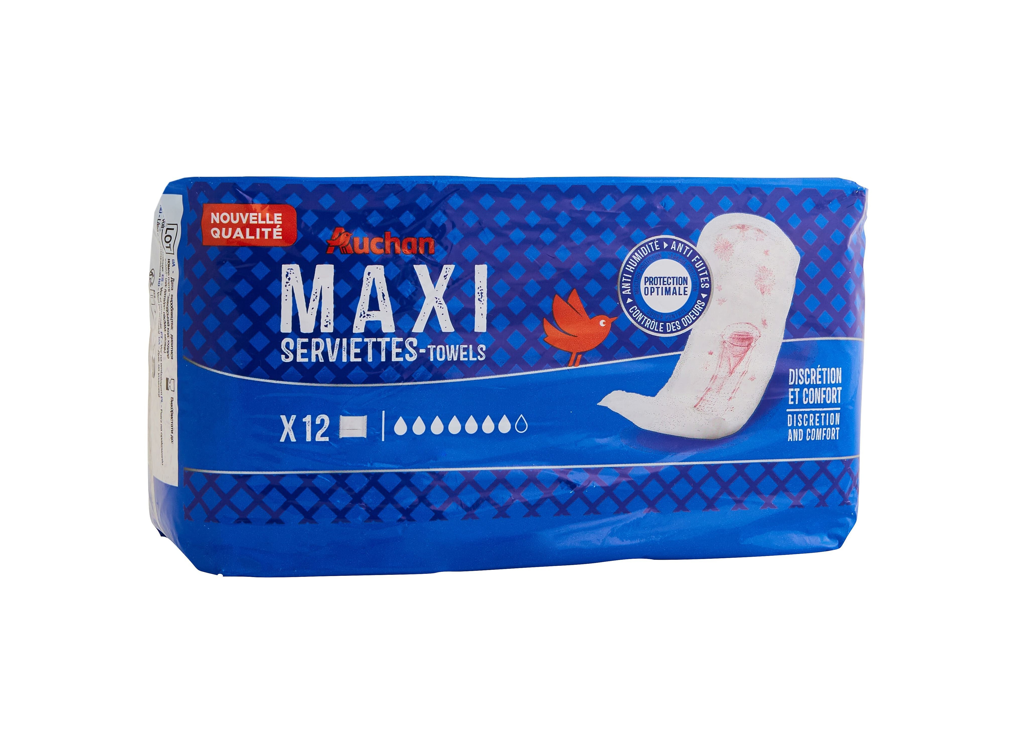 PENSOS INCONTIN&Ecirc;NCIA AUCHAN MAXI C/BOLSA 12UN image number 1