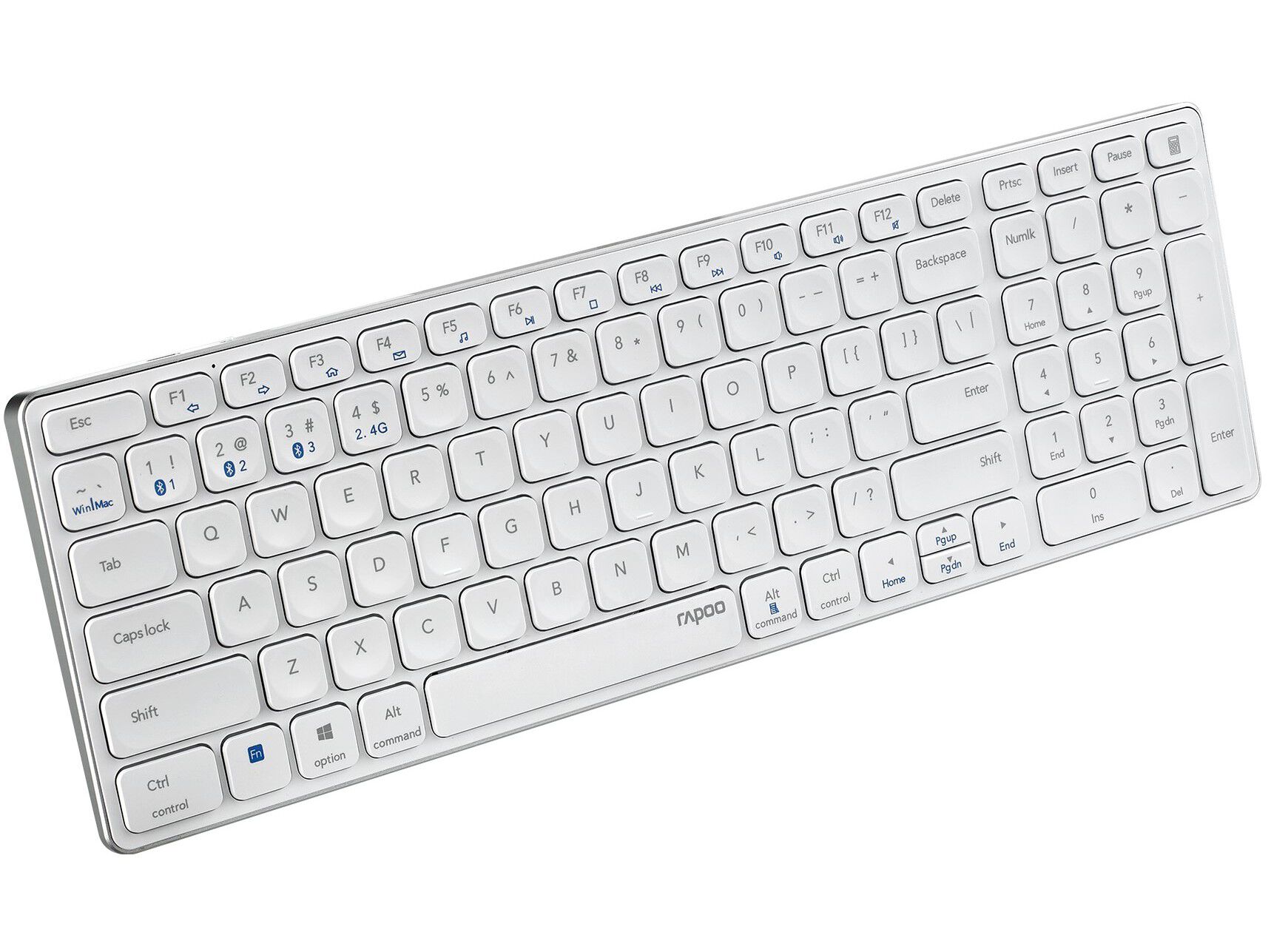 TECLADO S/FIOS RAPOO E9700M BRANCO image number 1