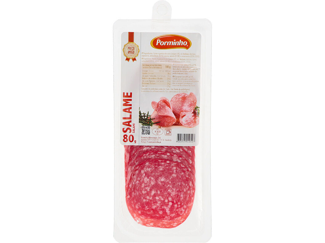 SALAME PORMINHO FATIADO PRE&Ccedil;O AMIGO 80G image number 0