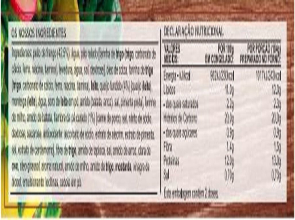PEITO IGLO DE FRANGO RECHEIO QUEIJO E FIAMBRE 204G image number 1