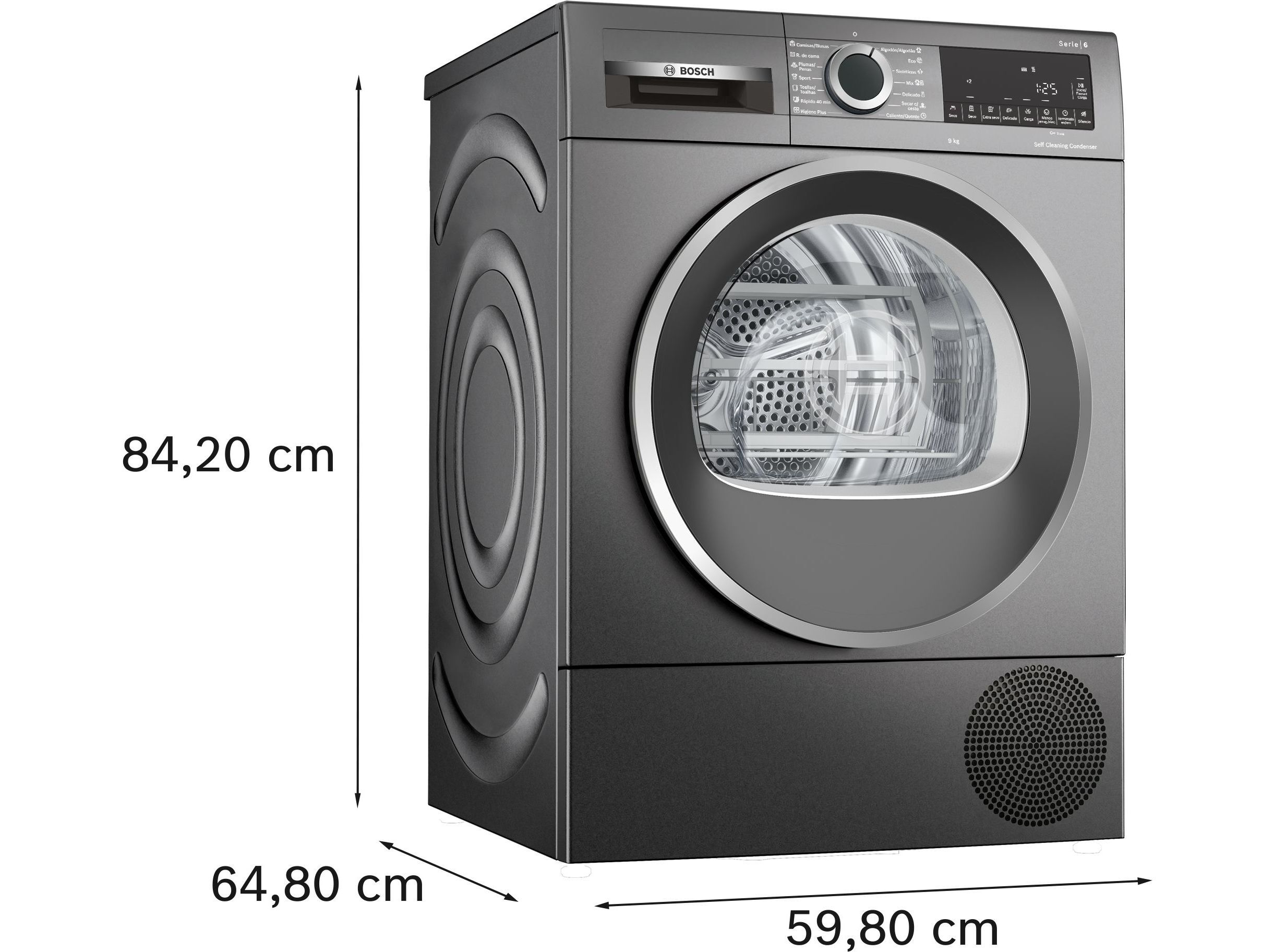 M&Aacute;QUINA SECAR ROUPA BOSCH WQG245DRES INOX C 9KG image number 4