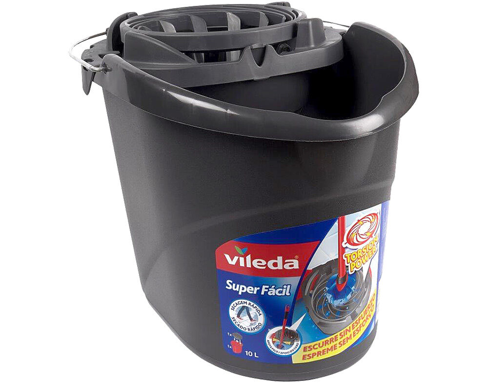 BALDE COM ESPREMEDOR SUPERF&Aacute;CIL VILEDA CINZENTO 10L image number 0