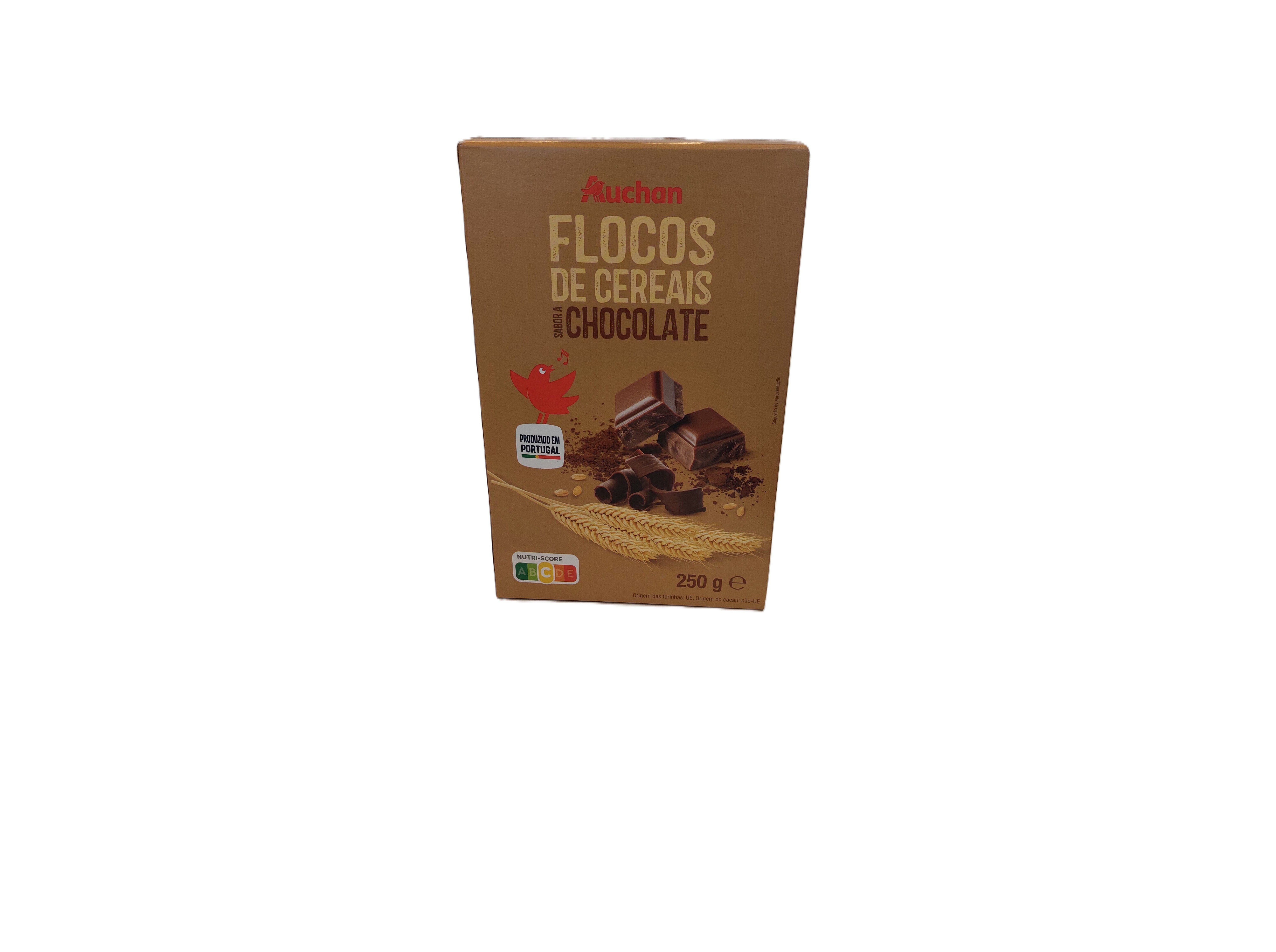 FLOCOS CEREAIS AUCHAN COM SABOR A CHOCOLATE 250G image number 0