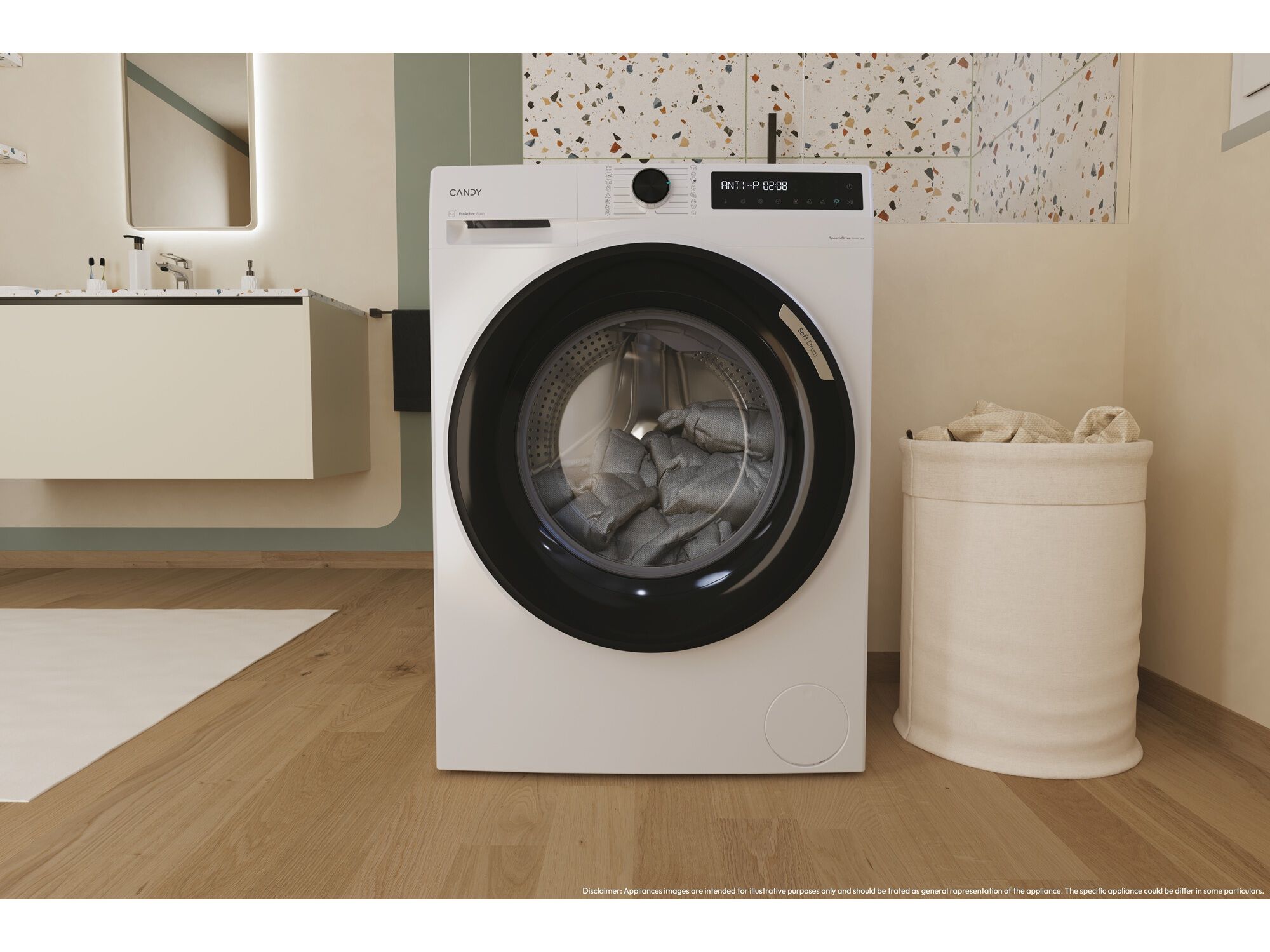 M&Aacute;QUINA LAVAR ROUPA CANDY BR 49SBL8-S A 9KG 1400RPM image number 18