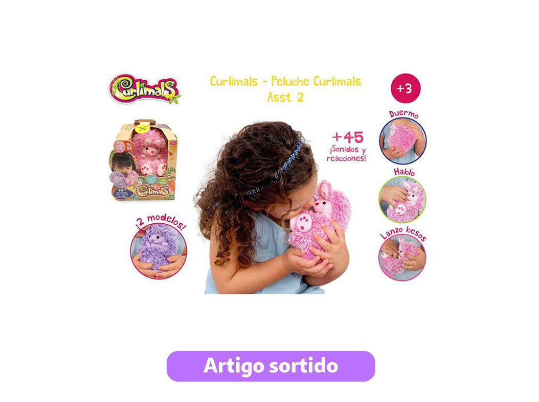 PELUCHE OURI&Ccedil;O CURLIMALS ELETR&Oacute;NICOS MODELOS SORTIDOS