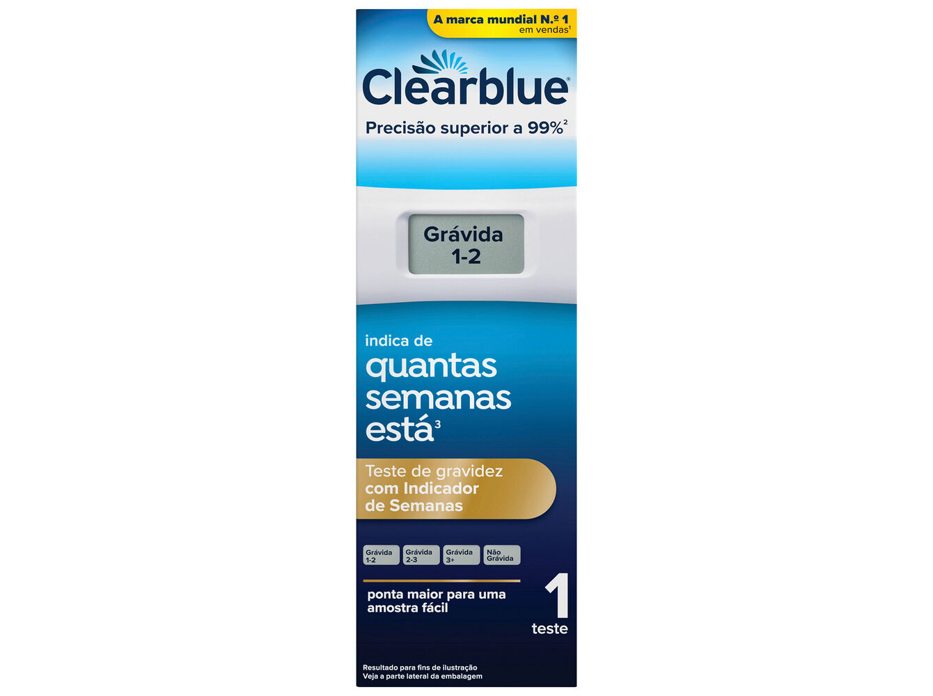 TESTE CLEARBLUE GRAVIDEZ INDICADOR DE SEMANAS 1UN image number 1