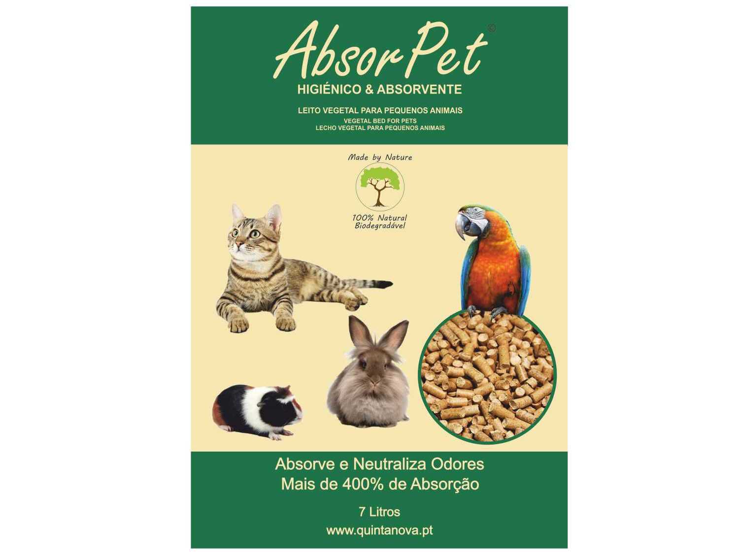 ABSORVENTE VEGETAL ABSORPET PINHO 7L - 4KG