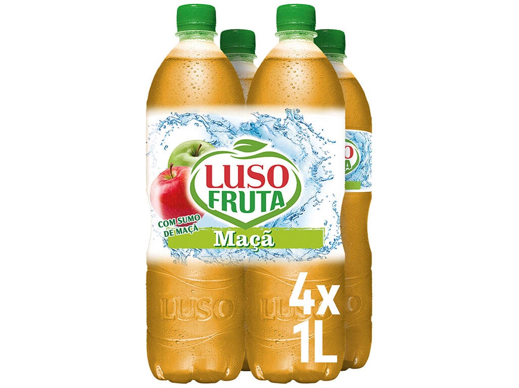 BEBIDA LUSO FRUTA MA&Ccedil;&Atilde; 4X1L (SDR)