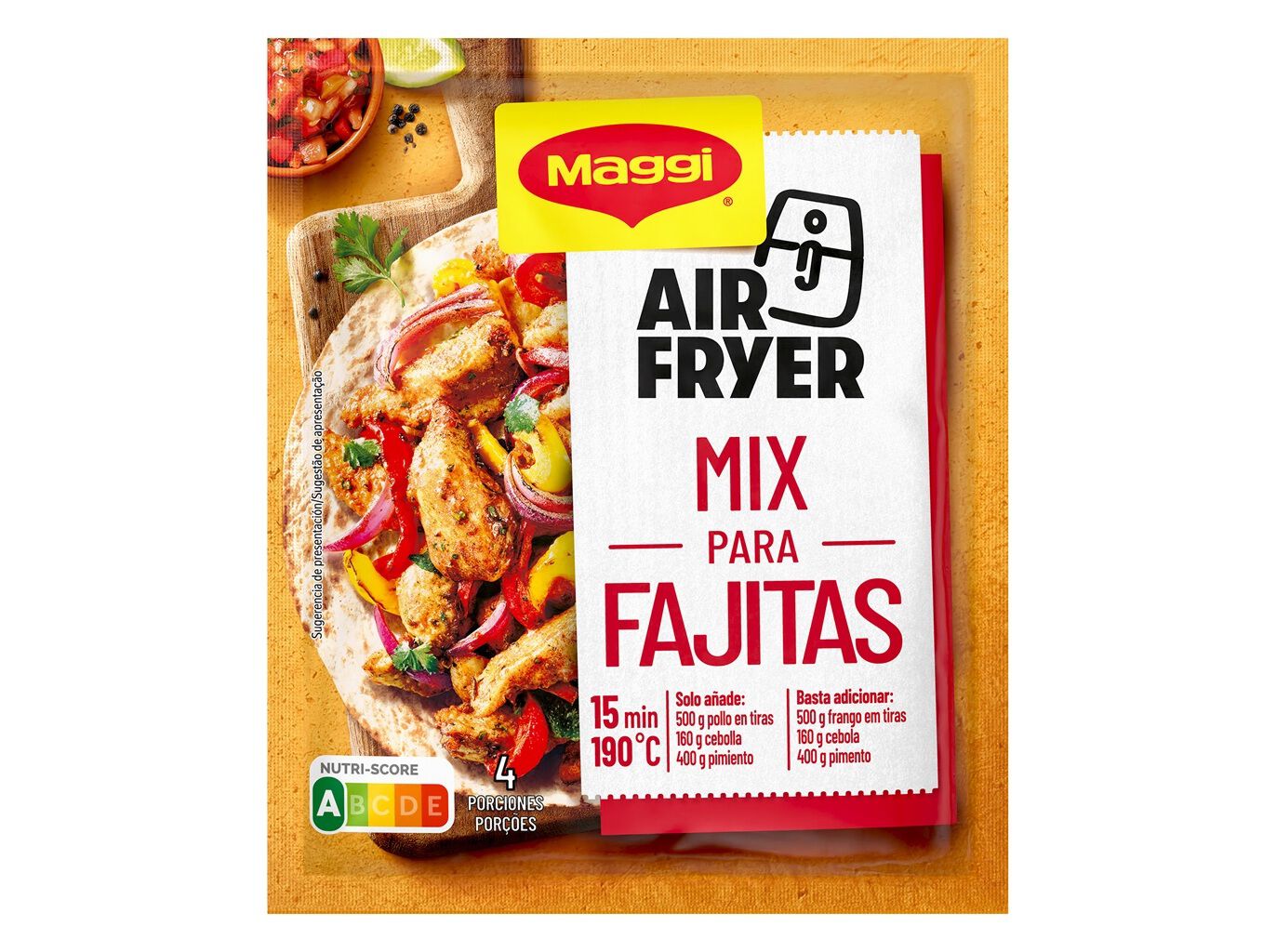 TEMPEROS PREPARADOS EM P&Oacute; MAGGI AIR FRYER WRAP IT FAJITA 27G image number 0