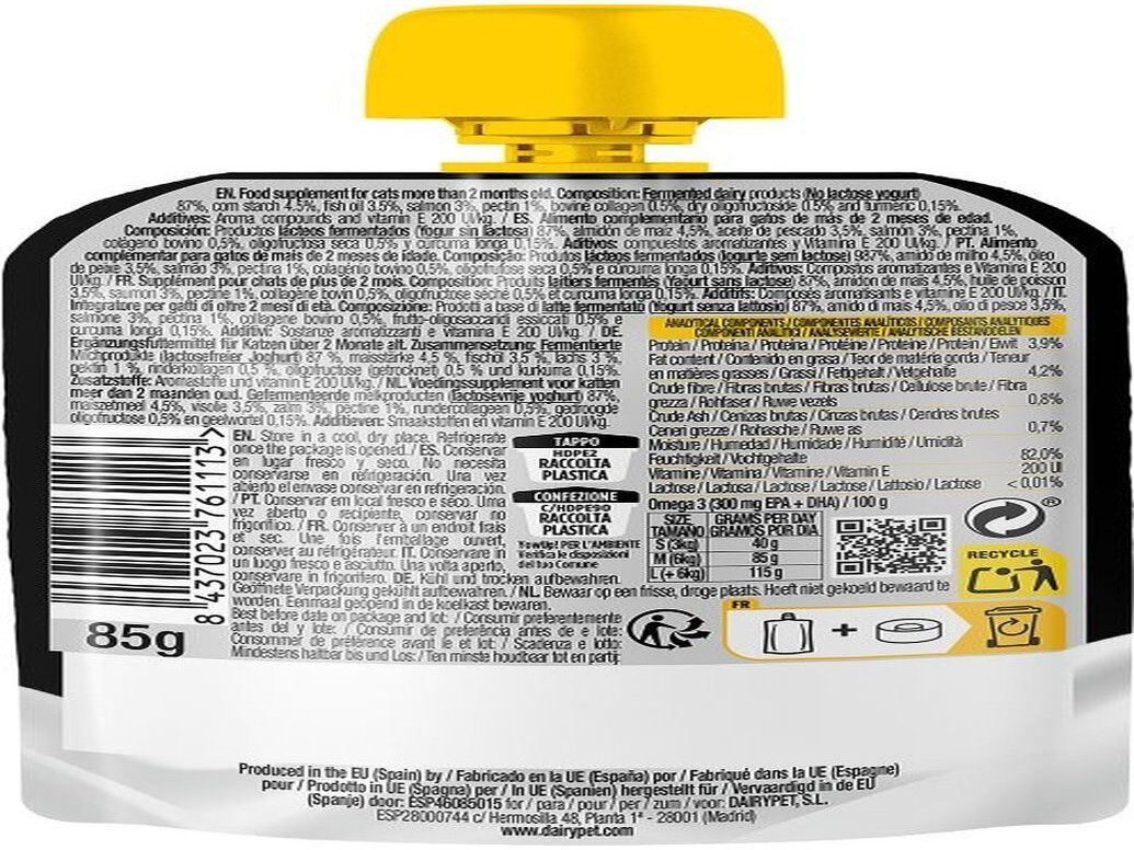 IOGURTE PARA GATO YOWUP PELE&PELO 85G image number 1