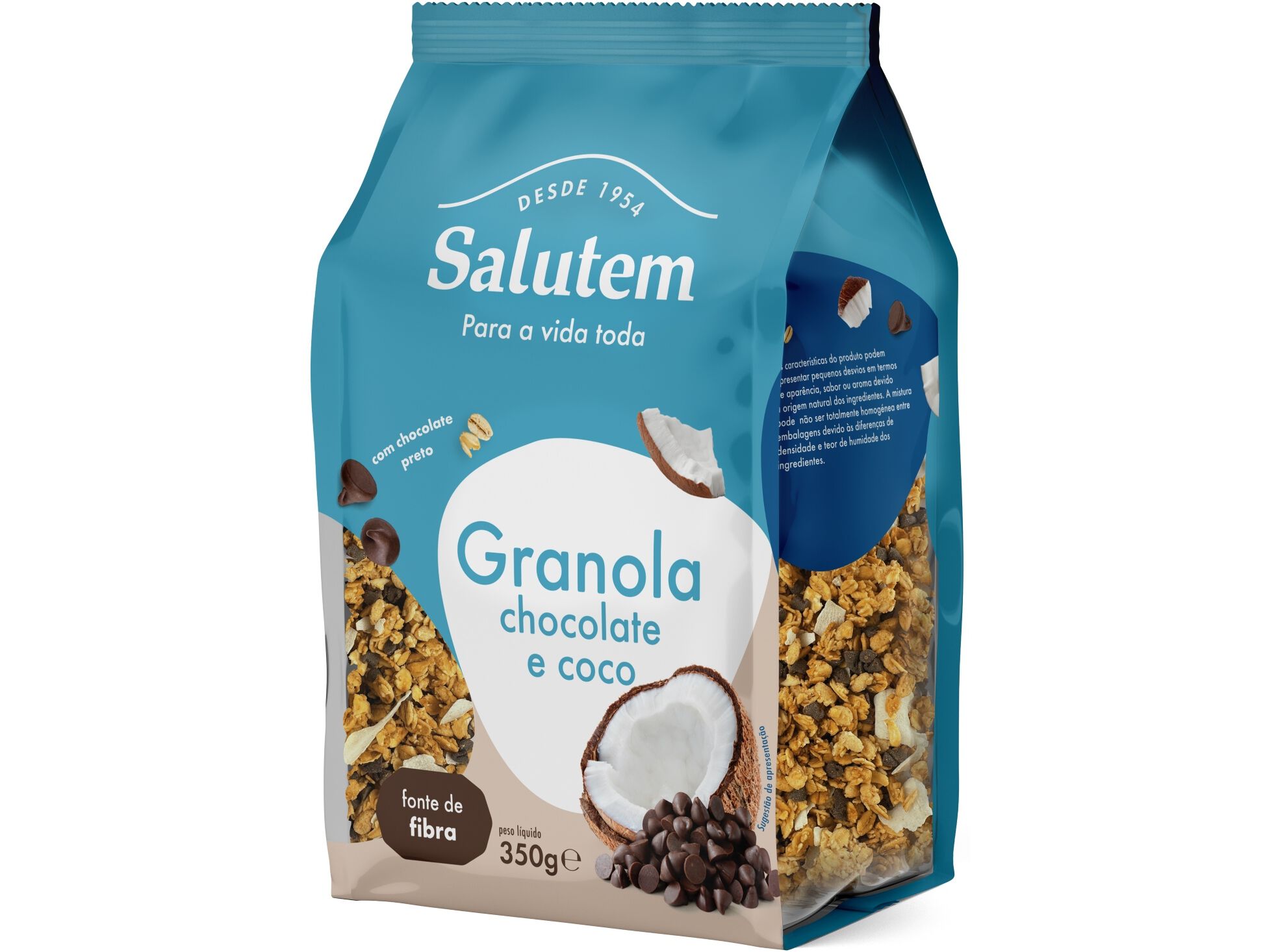 GRANOLA SALUTEM CHOCOLATE E COCO 350G