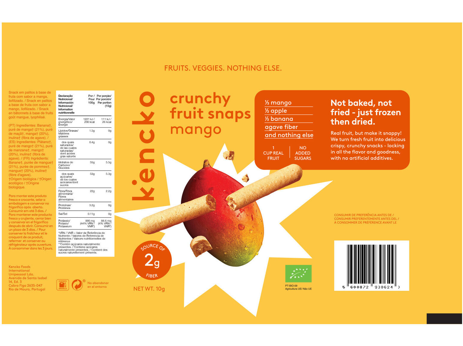 SNACKS KENCKO MANGA 10G image number 1