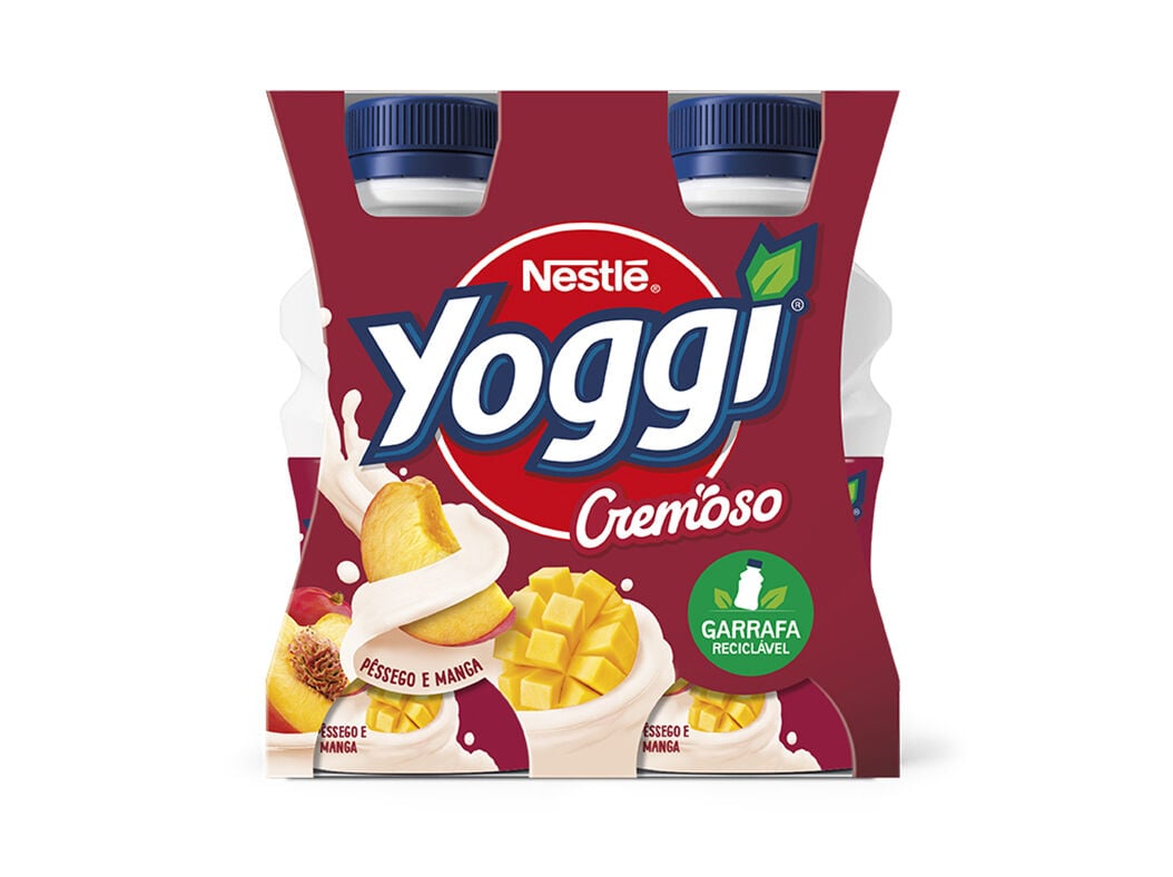 IOGURTE YOGGI L&Iacute;QUIDO CREMOSO PESSEGO E MANGA 4X160G image number 0