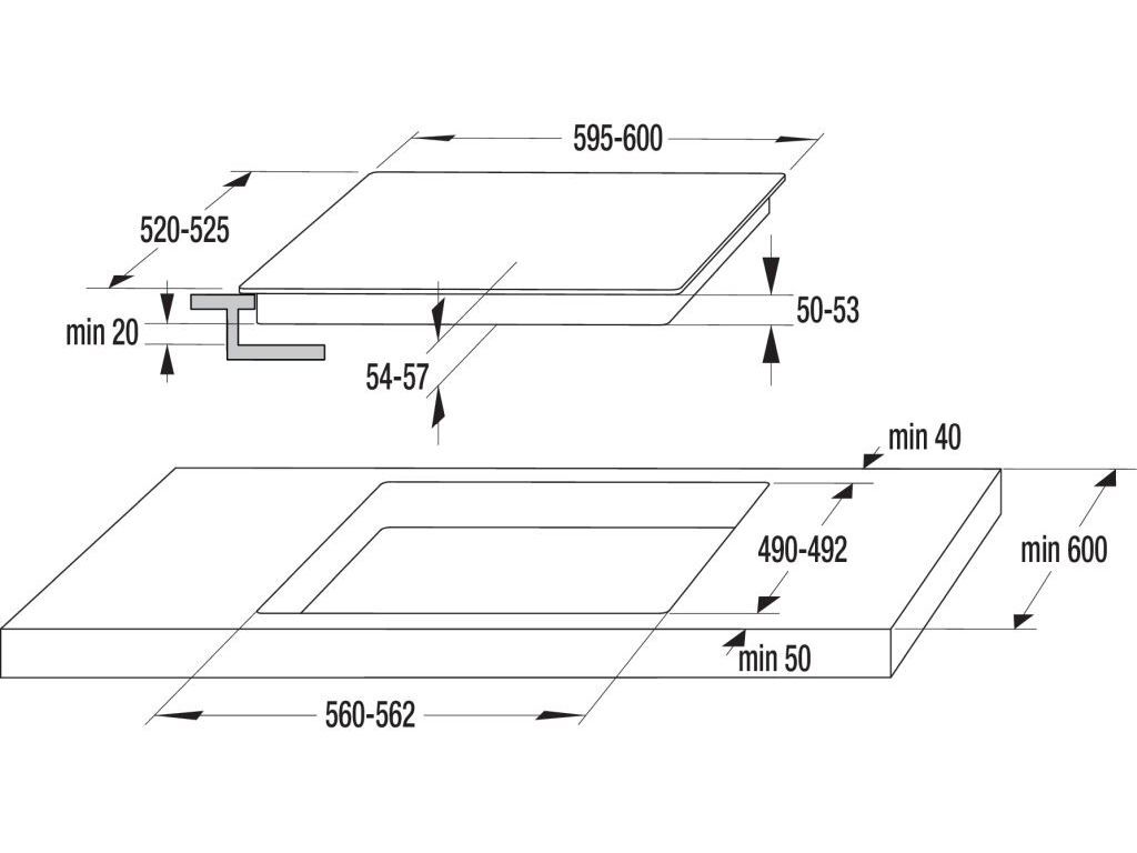 PLACA VITROCER&Acirc;MICA HISENSE E6431CB 4 ZONAS 60 CM image number 4