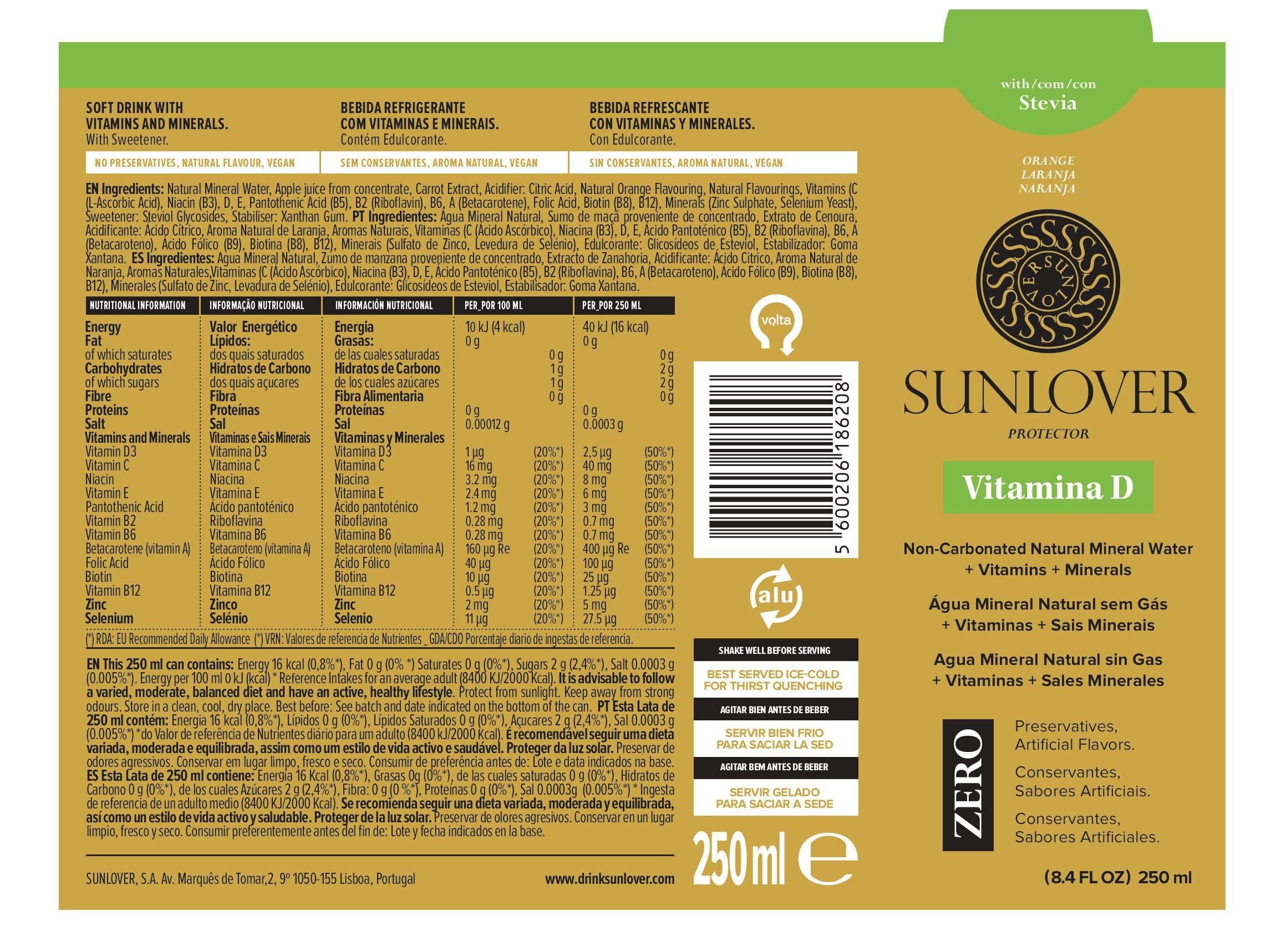 BEBIDA SUNLOVER PROTECTOR LATA 0.25L (SDR) image number 1