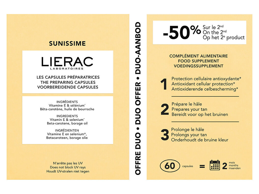 SUPLEMENTO LIERAC SUNISSIME 2X30UN -50% NA 2&ordf;UN image number 0
