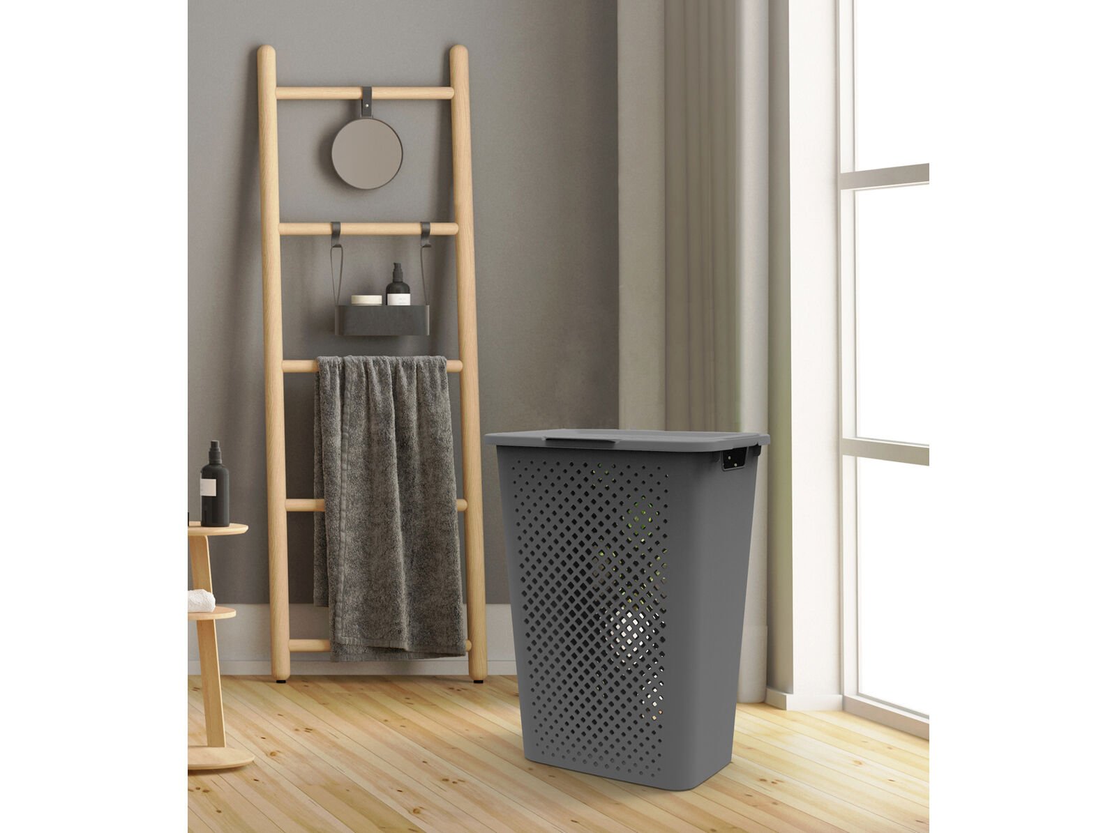 CESTO ROUPA SUJA ACTUEL PL&Aacute;STICO RECICLADO 50L image number 1