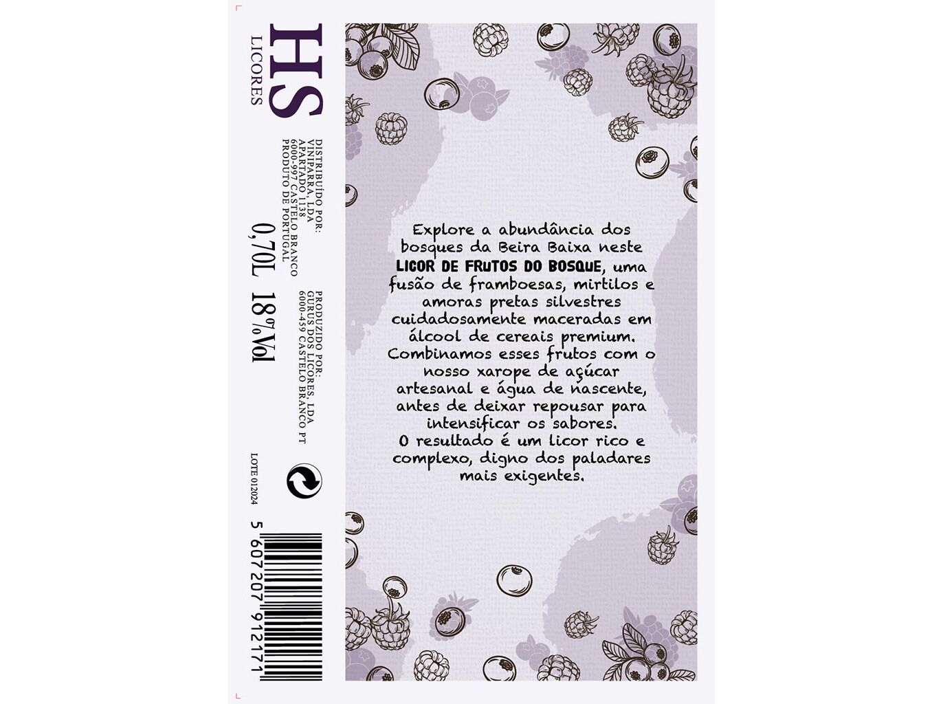 LICOR DE FRUTOS DO BOSQUE HS 0.70L image number 1