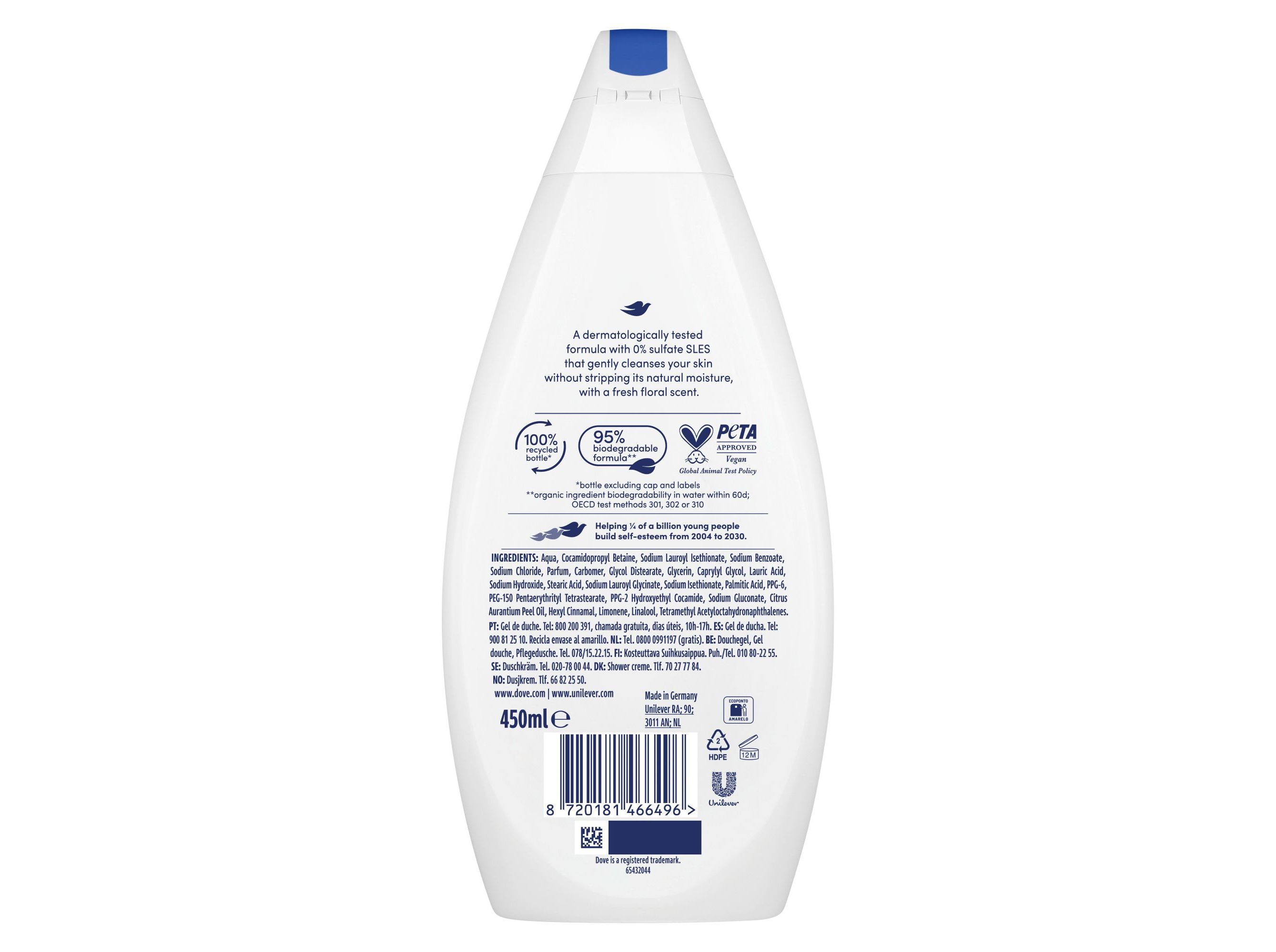 GEL BANHO DOVE HYDRATE 450ML image number 2