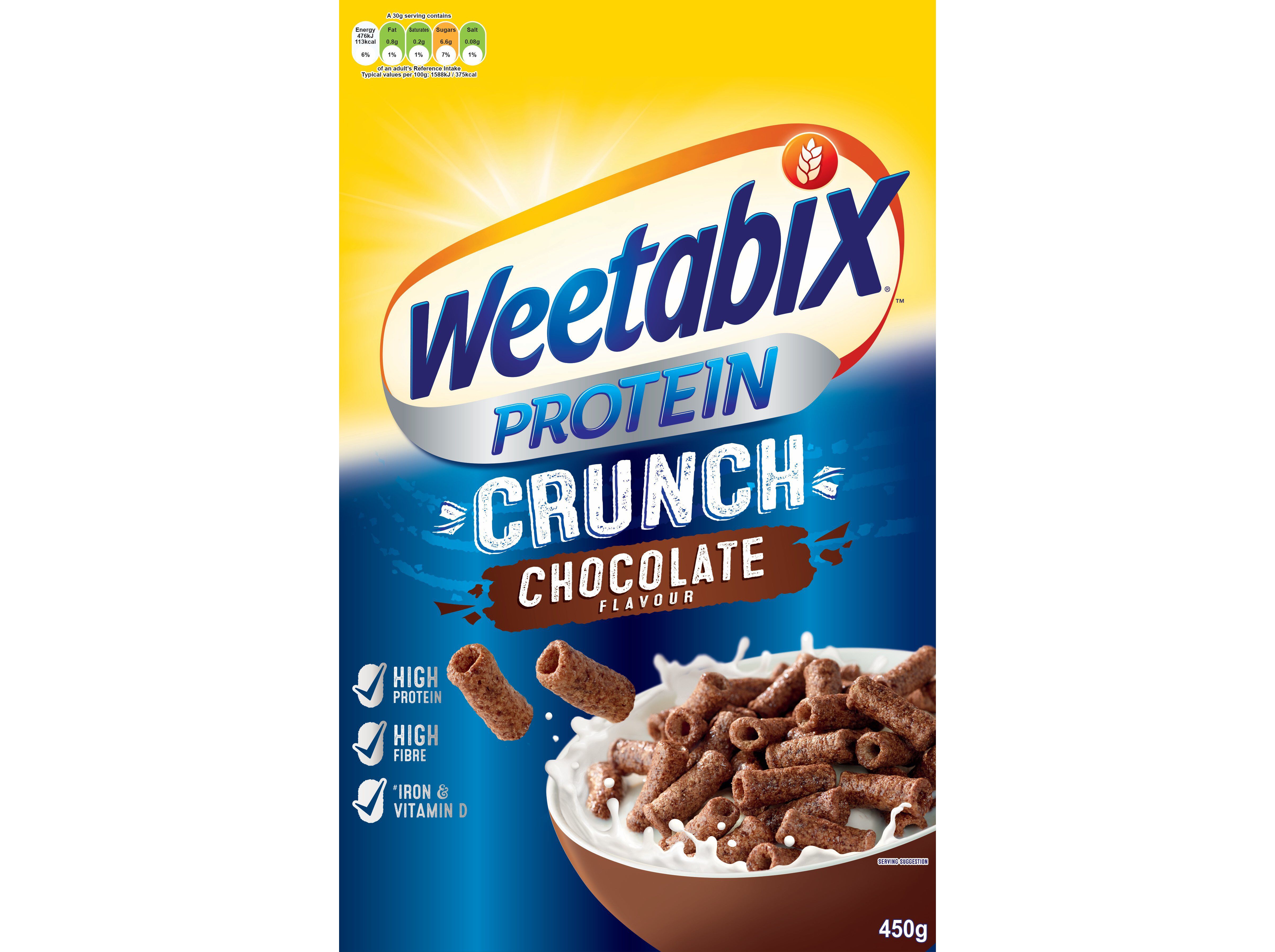 CEREAIS WEETABIX PROTE&Iacute;NA CRUNCH CHOCOLATE 450G image number 0