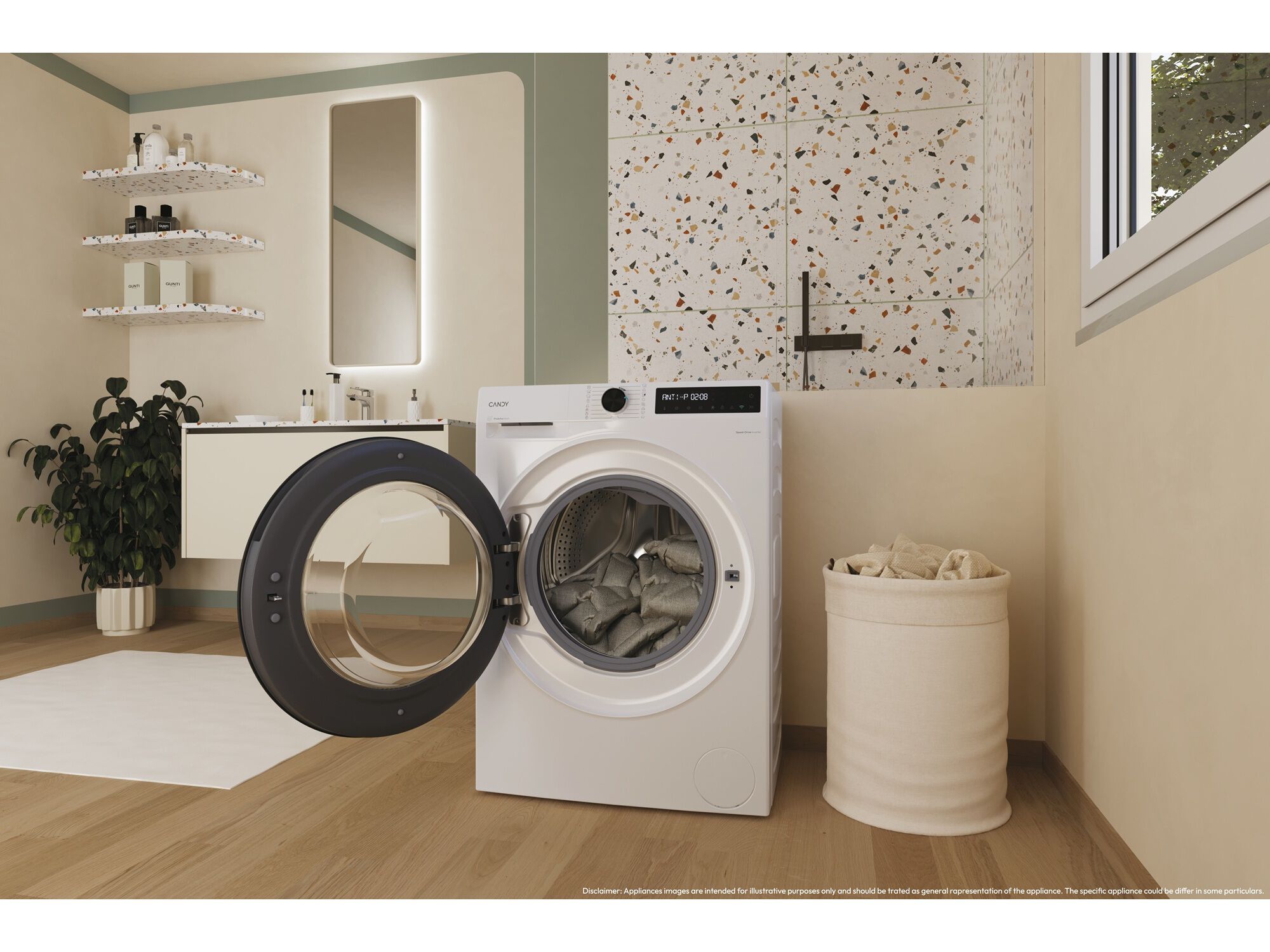 M&Aacute;QUINA DE LAVAR ROUPA CANDY BR 410BL8-S BRANCO A-20% 10KG 1400RPM image number 7