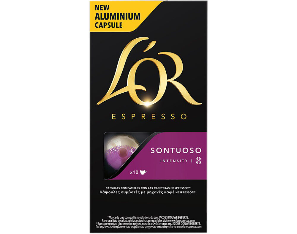 C&Aacute;PSULAS L'OR CAF&Eacute; COMPAT&Iacute;VEL NESPRESSO SONTUOSO 10UN image number 0